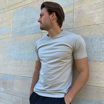 Mens Cotton T-Shirt - Stone